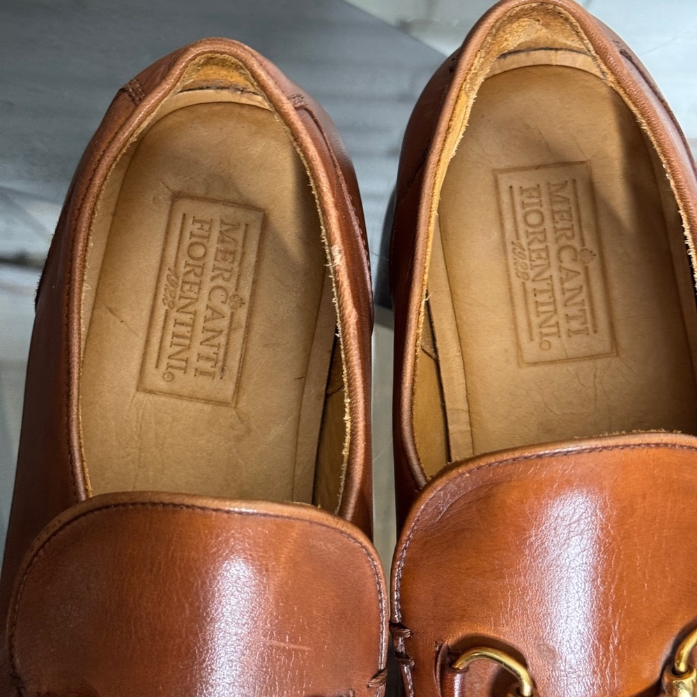 Mercanti Fiorentini men’s leather loafers Size: Men’s 9 Elegant Brown Leather - Picture 4 of 8